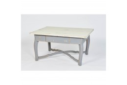 Konferenční stolek ve stylu provence, bílošedá barva