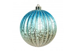 Závěsná dekorace - 3D koule, antik, modrá, champagne