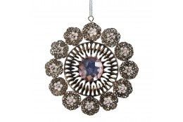 Závěsná dekorace - kruhový šperk, růžový, tiffany