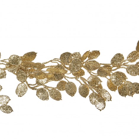 Dekorace - girlanda z okvětních lístků, zlatá