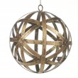 Závěsná dekorace - kovová koule, metalická, děrovaná
