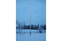 Svítící vlajkový vánoční strom, venkovní