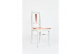 Selská dřevěná židle, šedá, cihlová barva