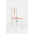 Selská dřevěná židle, šedá, cihlová barva