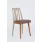 Židle Thonet, 60. léta, stříbrno-hnědé čalounění